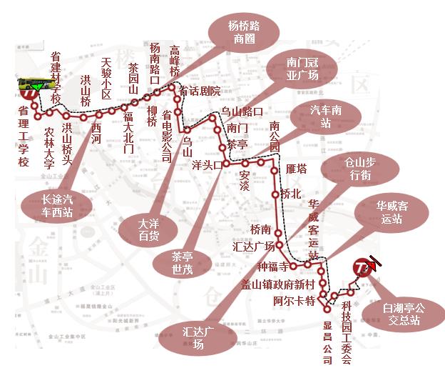 福建省福州市77路5a级公交车车身户外广告