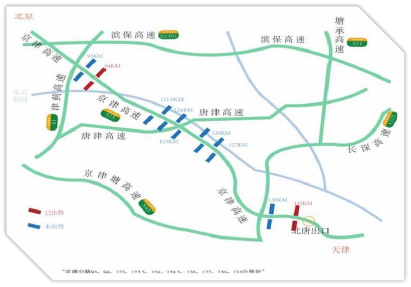 天津市东丽区京津高速区域户外立柱广告牌