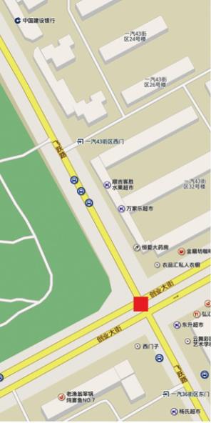 亮灯时间18:00~22:00 发布形式立柱 地图位置:长春市绿园区创业大街