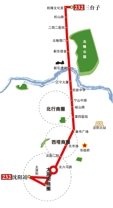 辽宁省沈阳市环路4a级232路公交车车身广告位