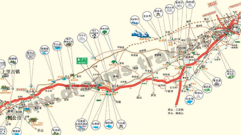 成雅高速公路示意图